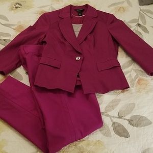 White House Black Market  magenta suit